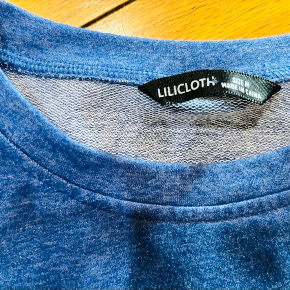 Blue Graphic Sweatshirt - Wine Theme - Picture 2 of 3